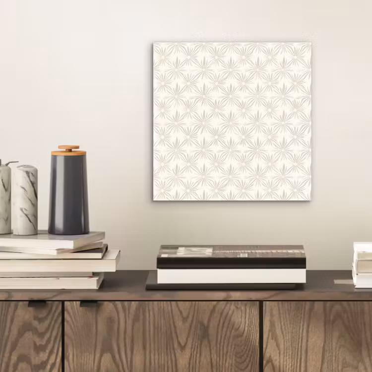 Patroon - Bloemen - Beige aluminium wit klein 46 -sfeer1