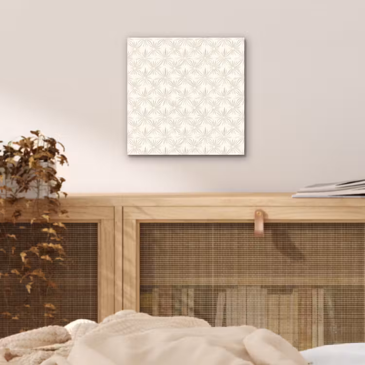 Patroon - Bloemen - Beige aluminium wit klein 46 -sfeer3
