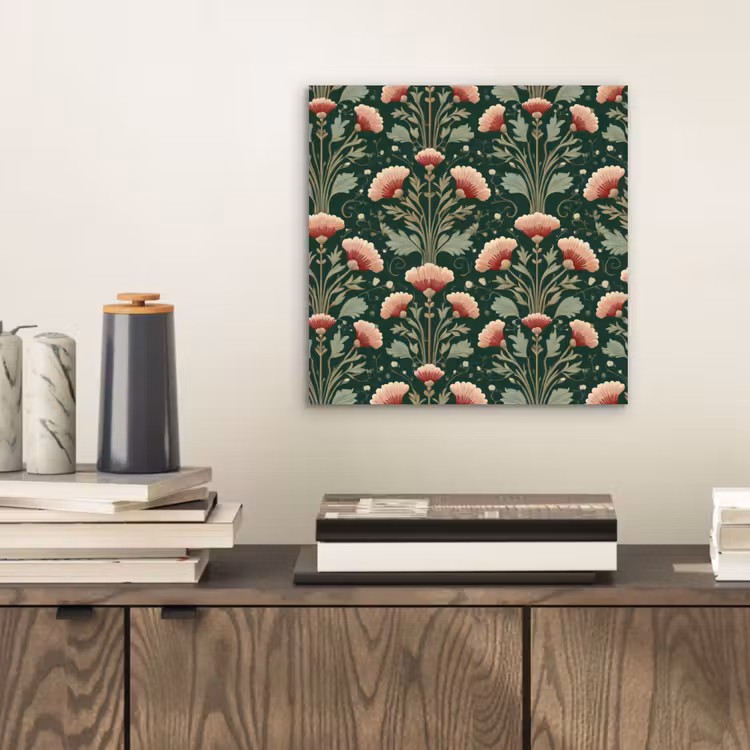 Patroon - Botanisch - Kleurrijk aluminium wit klein 46 -sfeer1