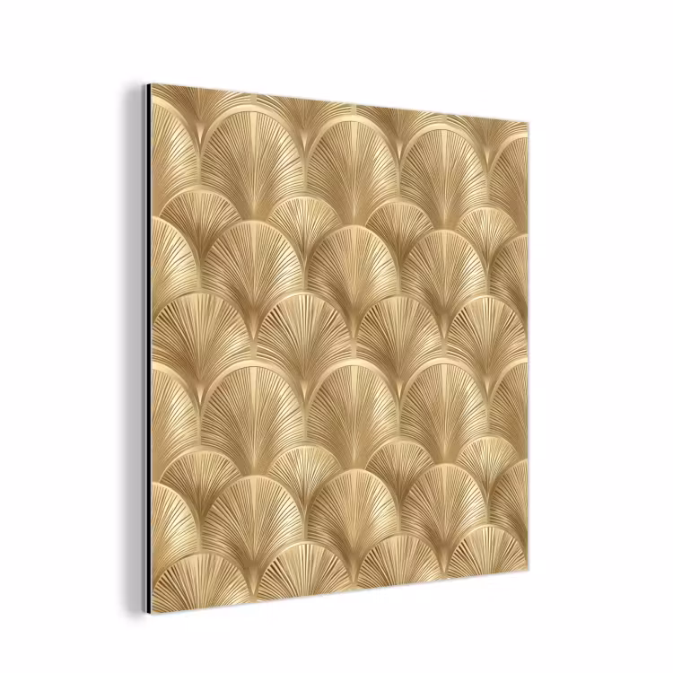 Patroon - Waaier - Goud aluminium wit klein 46 -3d