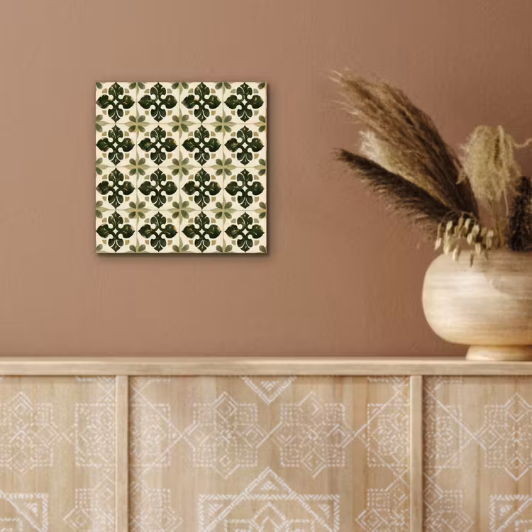 Patroon - Tegel - Groen aluminium wit klein 46 -sfeer4