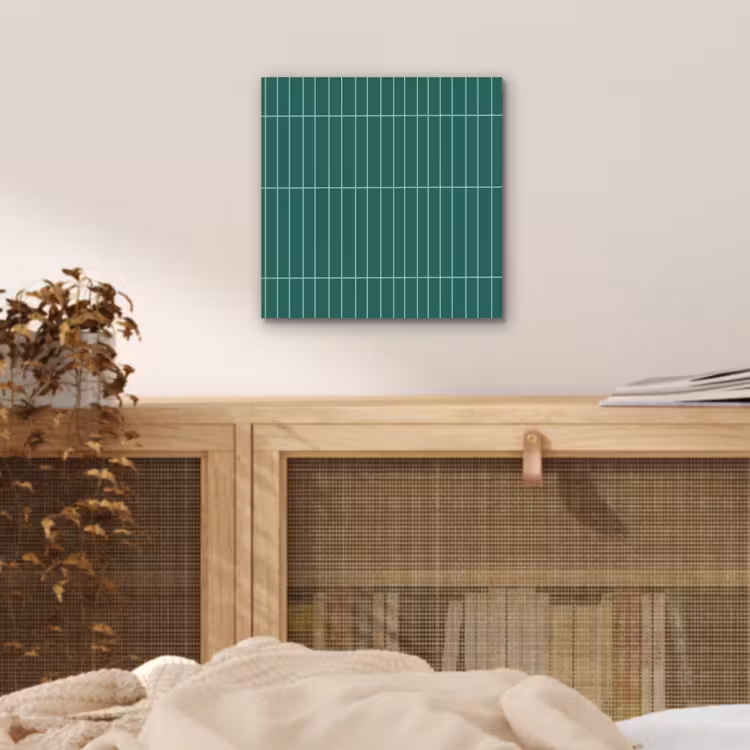 Patroon - Tegel - Saliegroen aluminium wit klein 46 -sfeer3