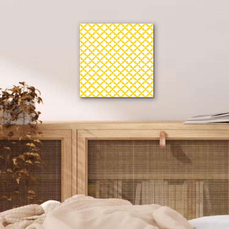 Patroon - Geometrisch - Klassiek - Geel aluminium wit klein 46 -sfeer3