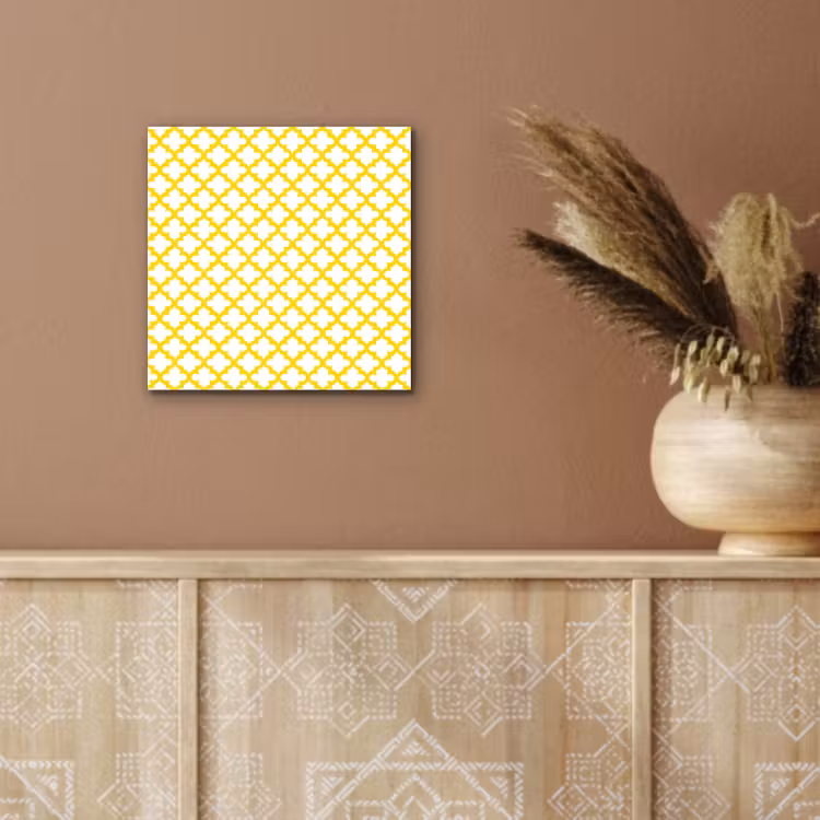 Patroon - Geometrisch - Klassiek - Geel aluminium wit klein 46 -sfeer4