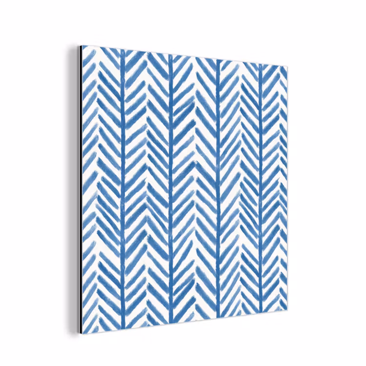 Patroon - Streep - Blauw aluminium wit klein 46 -3d