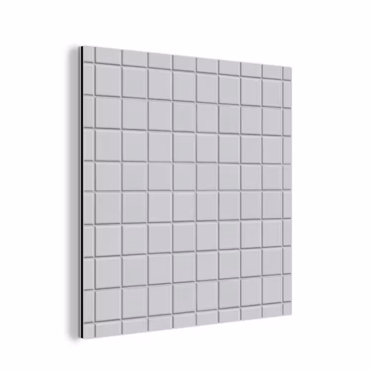 Patroon - Tegels - Licht - Grijs aluminium wit klein 46 -3d