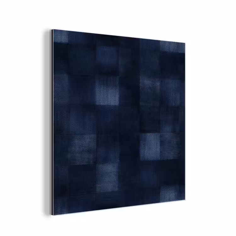 Patroon - Ruit - Marineblauw aluminium wit klein 46 -3d