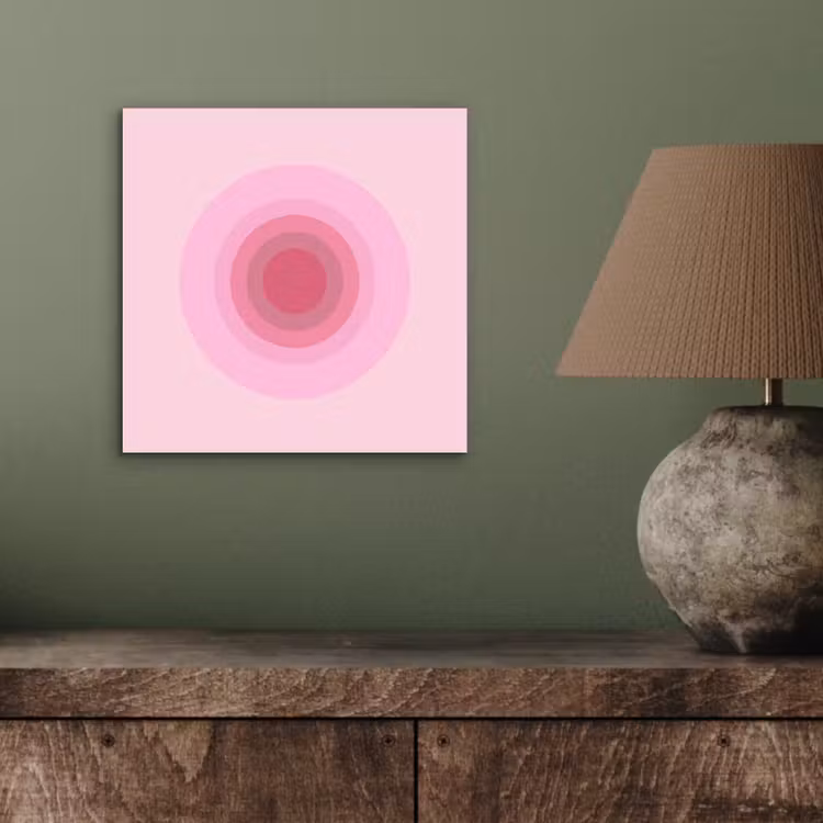Patroon - Cirkels - Abstract - Roze - Modern aluminium wit klein -sfeer2
