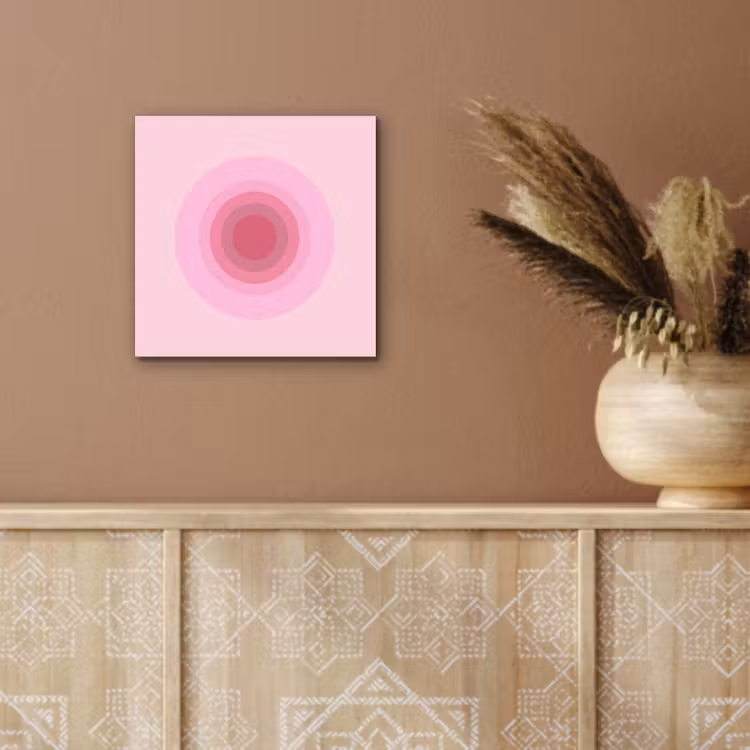 Patroon - Cirkels - Abstract - Roze - Modern aluminium wit klein -sfeer4