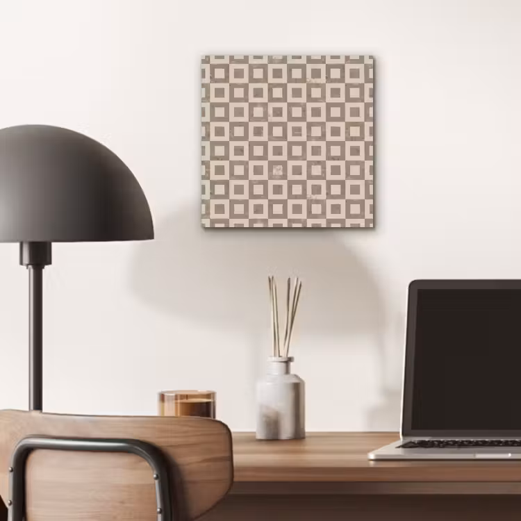 Patroon - Marmer - Beige aluminium wit klein 46 -sfeer5
