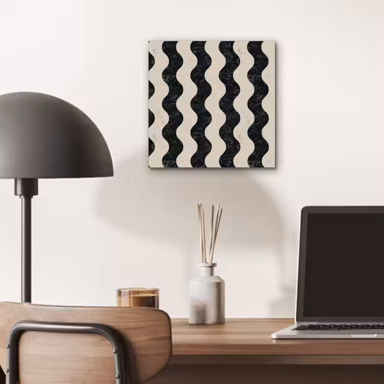 Patroon - Marmer - Groen - Cremé aluminium wit klein 46 -sfeer5