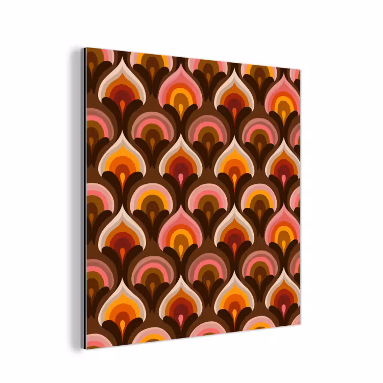 Patroon - Retro - Kleurrijk aluminium wit klein 46 -3d