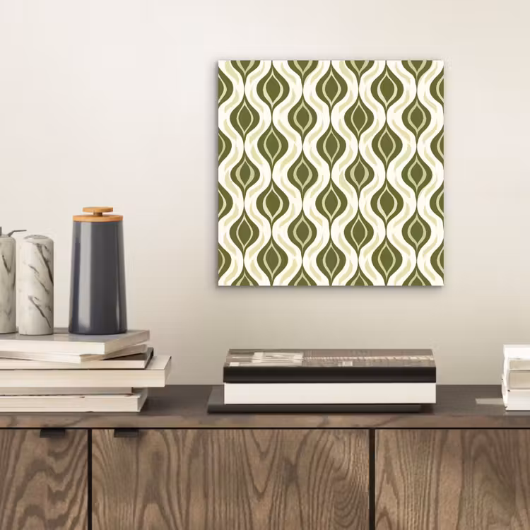 Patroon - Retro - Groen aluminium wit klein 46 -sfeer1