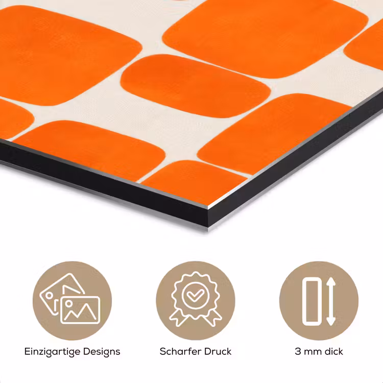 Patroon - Retro - Oranje aluminium wit klein 46 -closeup_DE