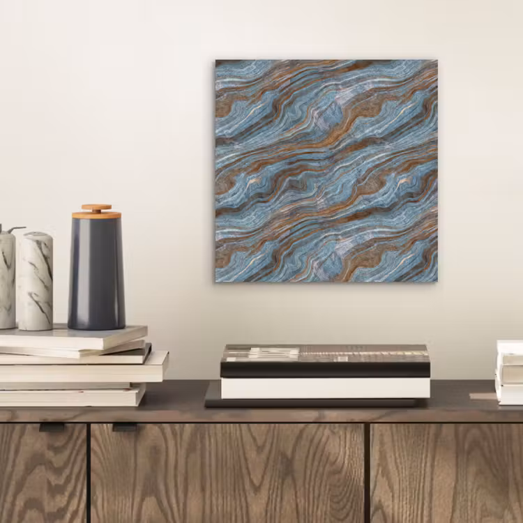 Patroon - Steen - Blauw aluminium wit klein 46 -sfeer1