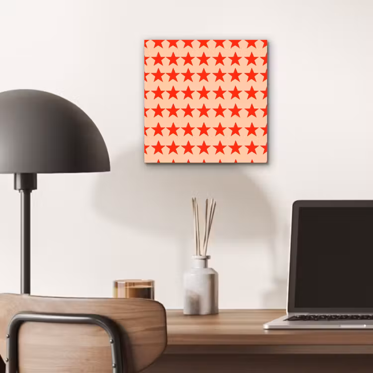 Patroon - Sterren - Rood aluminium wit klein 46 -sfeer5
