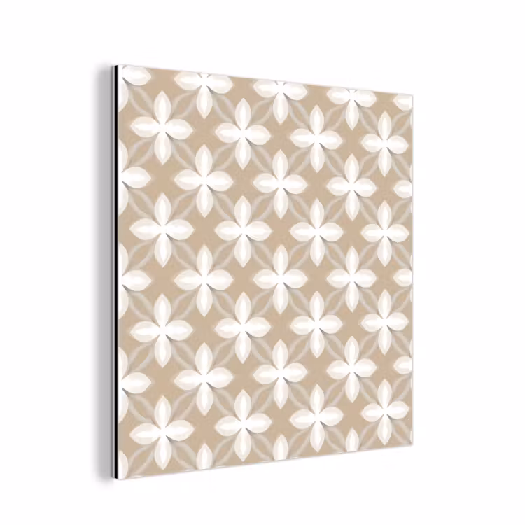 Patroon - Symmetrisch - Beige aluminium wit klein 46 -3d