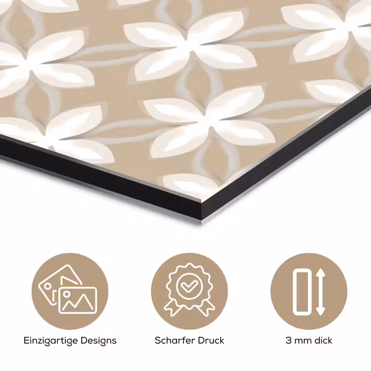 Patroon - Symmetrisch - Beige aluminium wit klein 46 -closeup_DE