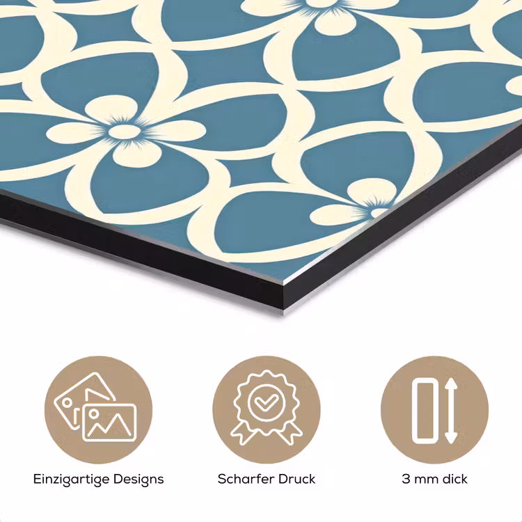 Patroon - Symmetrisch - Blauw aluminium wit klein 46 -closeup_DE