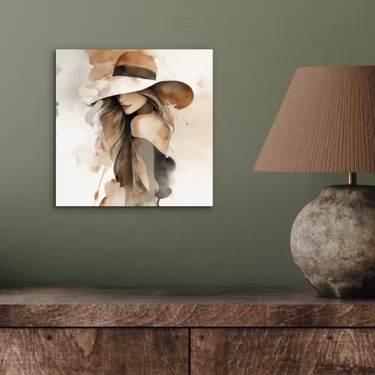 Mysterieus - Vrouw - Sepia aluminium wit klein -sfeer2