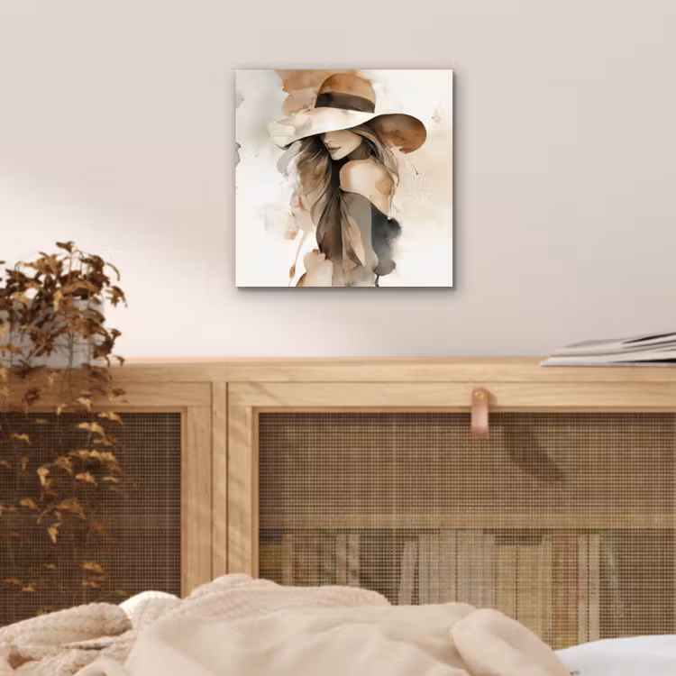 Mysterieus - Vrouw - Sepia aluminium wit klein -sfeer3