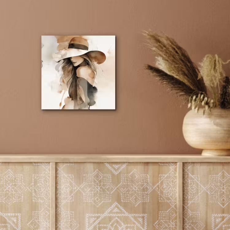 Mysterieus - Vrouw - Sepia aluminium wit klein -sfeer4
