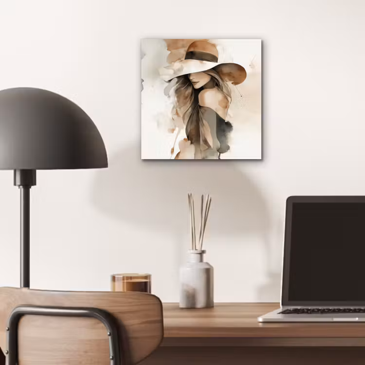 Mysterieus - Vrouw - Sepia aluminium wit klein -sfeer5