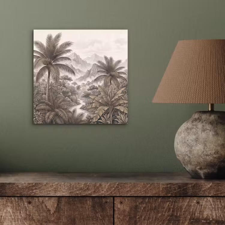 Natuur - Bergen - Rivier - Tropisch - Vintage aluminium wit klein -sfeer2