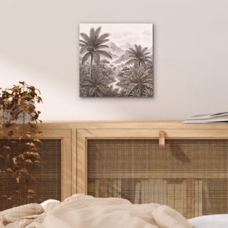 Natuur - Bergen - Rivier - Tropisch - Vintage aluminium wit klein -sfeer3
