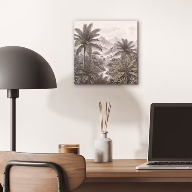 Natuur - Bergen - Rivier - Tropisch - Vintage aluminium wit klein -sfeer5