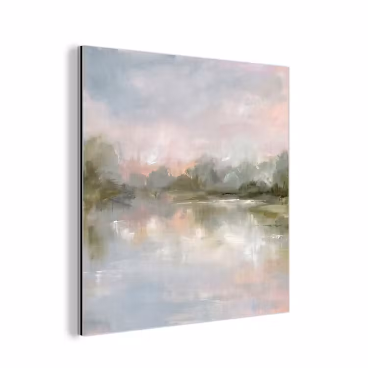 Natuur - Landschap - Abstract - Water - Groen aluminium wit klein -3d