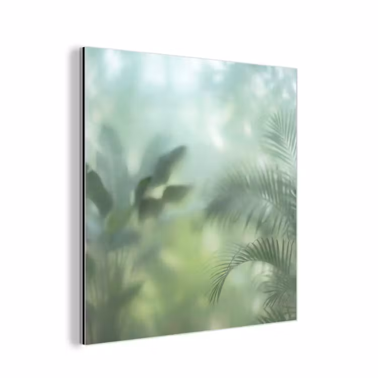Natuur - Vervaagd - Groen - Abstract - Modern aluminium wit klein -3d