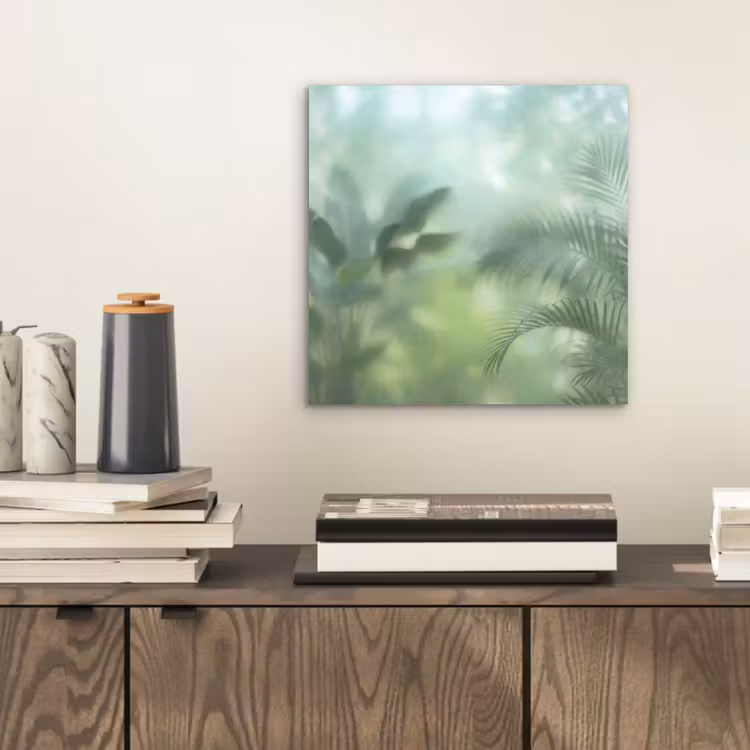 Natuur - Vervaagd - Groen - Abstract - Modern aluminium wit klein -sfeer1