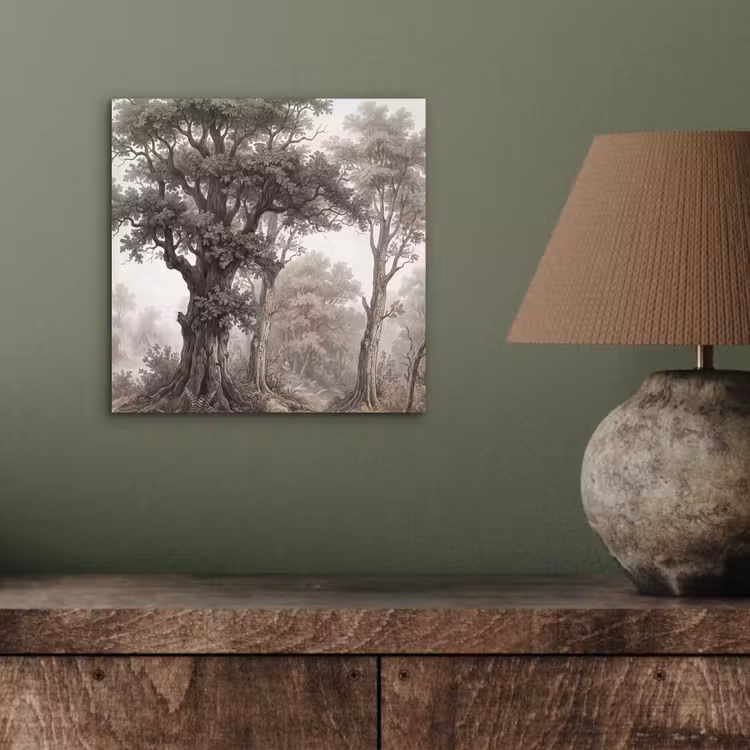 Natuur - Bos - Eik aluminium wit klein -sfeer2