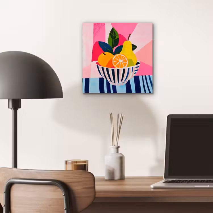 Fruit - Abstracte achtergrond - Roze aluminium wit klein -sfeer5