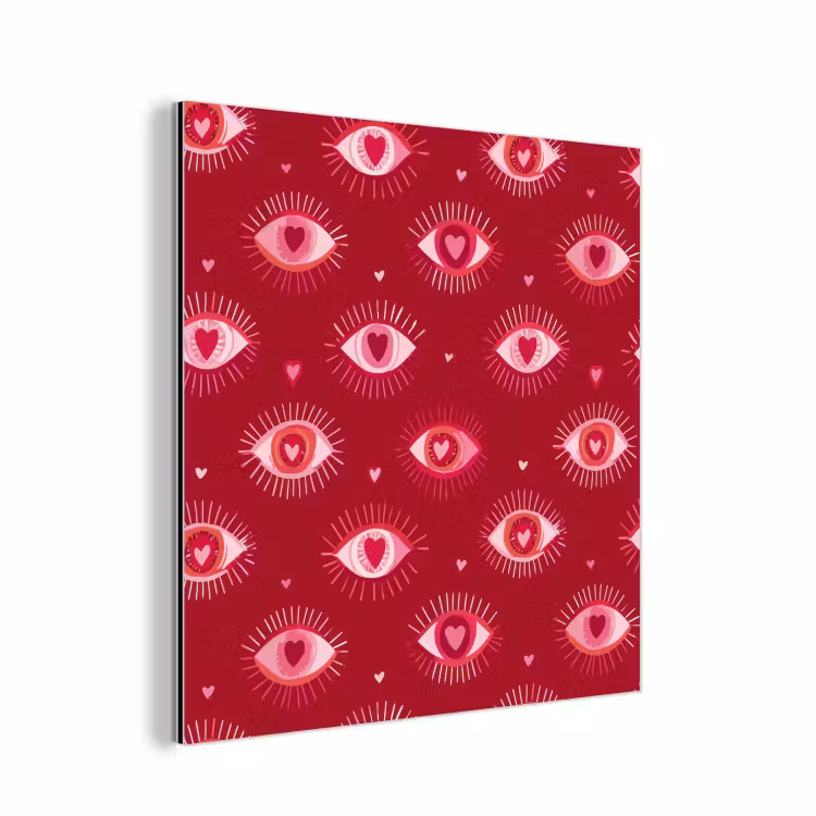Ogen - Patroon - Roze - Donkerrood aluminium wit klein 46 -3d
