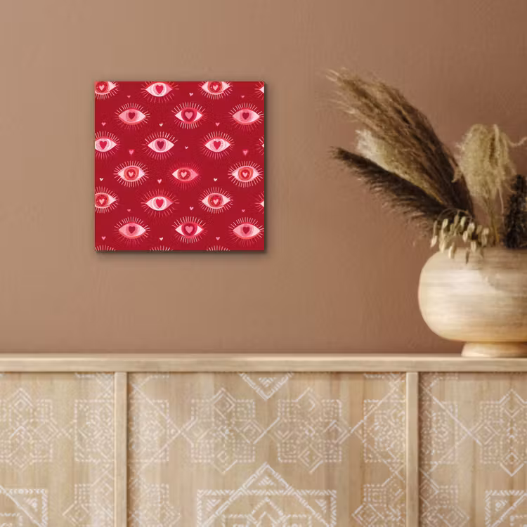 Ogen - Patroon - Roze - Donkerrood aluminium wit klein 46 -sfeer4