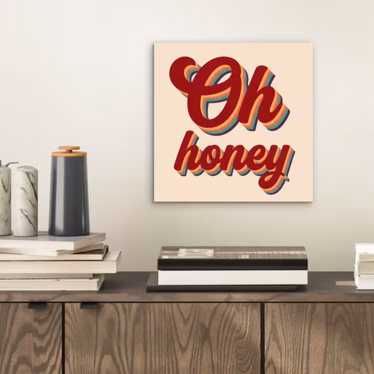 Oh honey - Rood - Schaduw aluminium wit klein -sfeer1