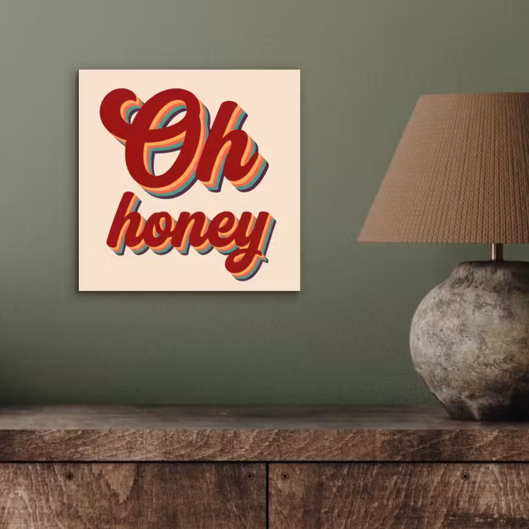 Oh honey - Rood - Schaduw aluminium wit klein -sfeer2