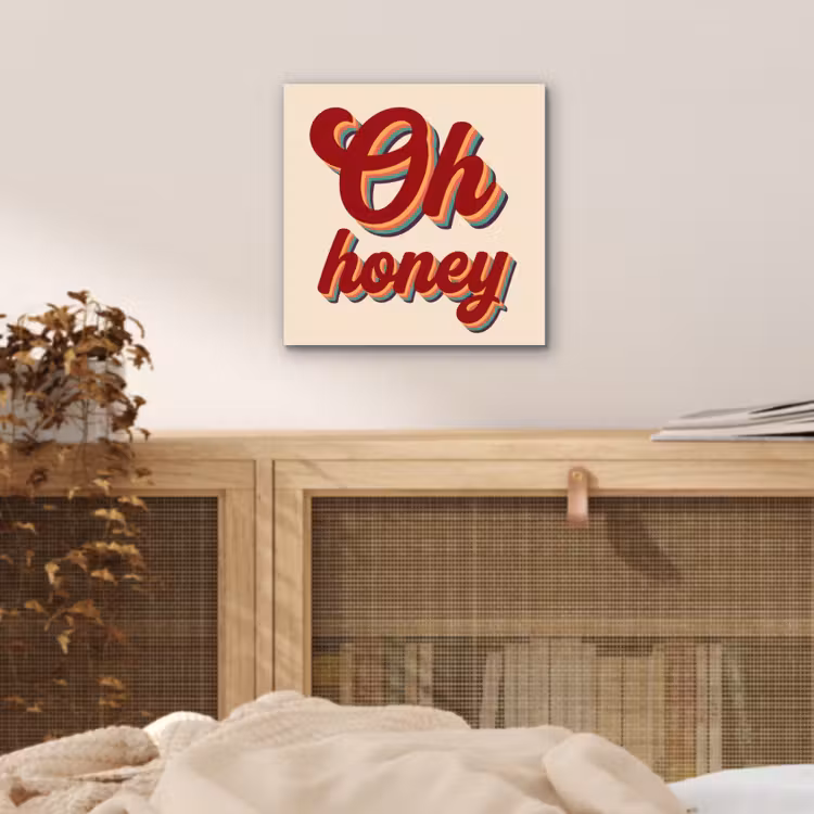 Oh honey - Rood - Schaduw aluminium wit klein -sfeer3