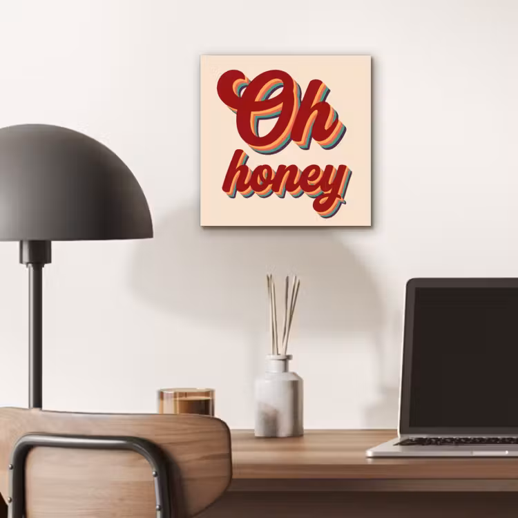 Oh honey - Rood - Schaduw aluminium wit klein -sfeer5