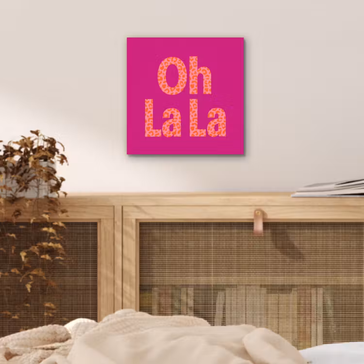 Oh la la - Luipaardprint - Roze aluminium wit klein -sfeer3