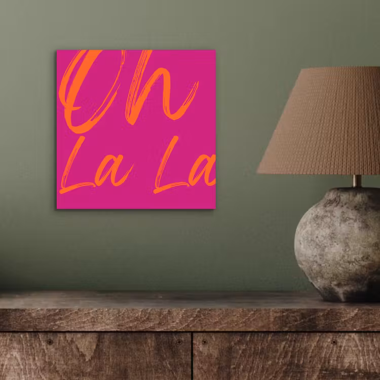 Oh la la - Oranje - Roze aluminium wit klein -sfeer2