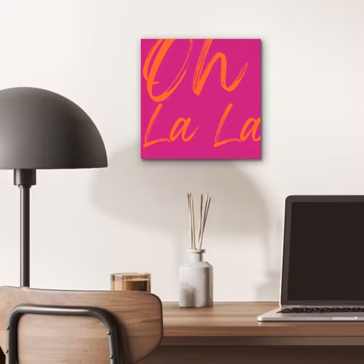 Oh la la - Oranje - Roze aluminium wit klein -sfeer5