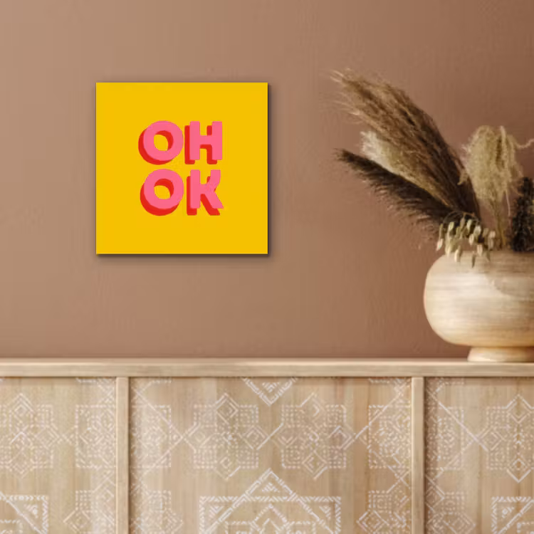 Oh ok - 3D - Geel - Roze aluminium wit klein -sfeer4