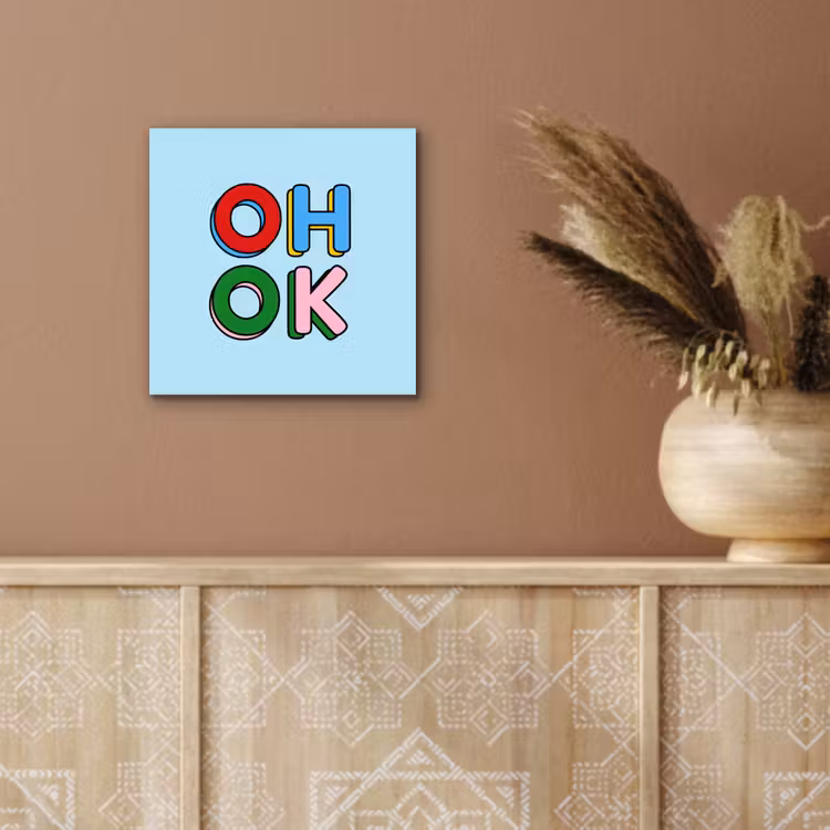 Oh ok - Blauw - Kleurrijk aluminium wit klein -sfeer4