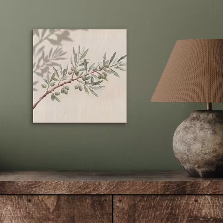 Olijftak - Bladeren - Natuur - Groen - Beige aluminium wit klein -sfeer2