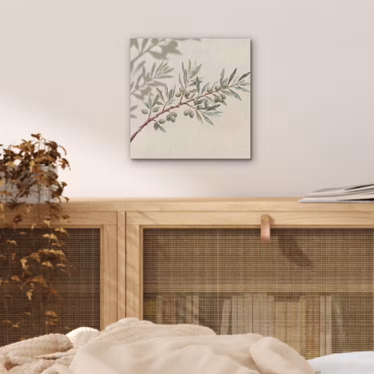 Olijftak - Bladeren - Natuur - Groen - Beige aluminium wit klein -sfeer3