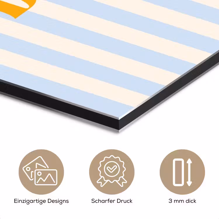 Oranje - Blauw - Strepen - Dream aluminium wit klein -closeup_DE