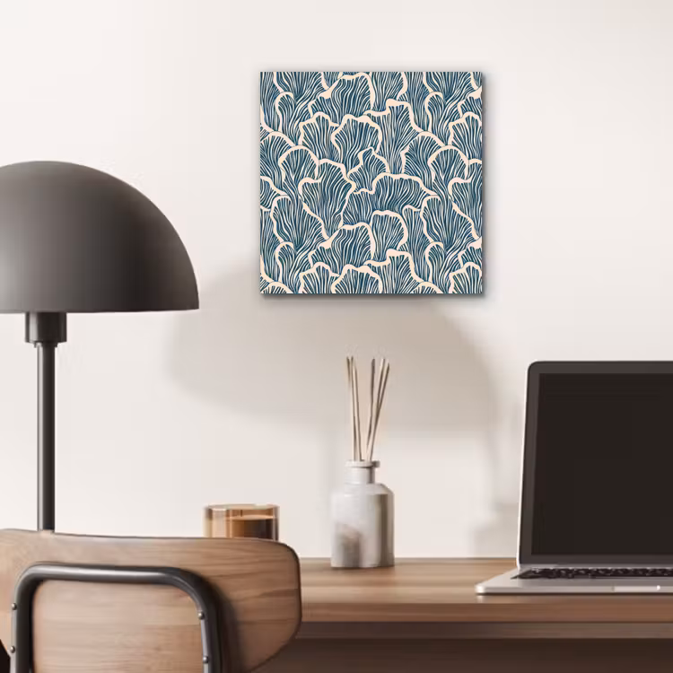 Organisch - Blauw - Crème - Schelpen aluminium wit klein 46 -sfeer5